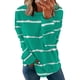 thumbnail image 1 of ICHUANYI Clearance Women Long Sleeves Casual Shirts Printing Round Neck Sweatshirt Pullover Loose Tunic Tops(Mint Green, S) ICHUANYI WER2023080905919, 1 of 6