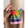thumbnail image 2 of Korean Style Winter Warm Wool Scarf for Women Design Striped Elastic Knitted Scarves Female Bandana Thick Neckerchief Shawl 2024 (DZ169-01), 2 of 7