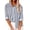 Dark Blue, variant on Women's Striped Button Down Shirt Long Sleeve Casual Blouse Cotton Linen Office Work Tops Loose Fit Fashion Outfit Spring Summer Blue L