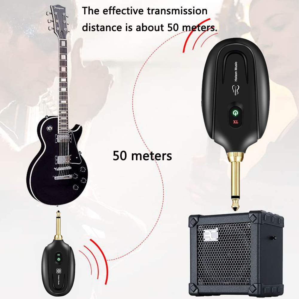 LVSSY-Guitar Wireless System Transmitter Receiver for Electric Guitar Bass Wireless Audio Transmission Set Or Guitar Receiver Transmitter 