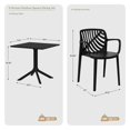thumbnail image 6 of WestinTrends Playa 5-Piece Outdoor Square Patio Dining Table Set with Stackable Patio Dining Chairs, Turquoise, 6 of 15