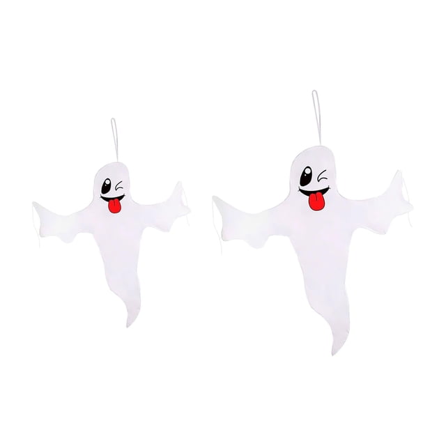 2pcs Horror Spooky de Halloween Mangas de Viento Decoración Ornamento Colgando Banderas para Patio Al Aire Libre Jardín Césped Sunnimix Mangas de viento de fantasmas