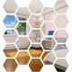 thumbnail image 1 of 24 pegatinas de pared de espejo acrílico hexagonal, autoadhesivas, decoración de pared para el hogar, sala de estar, dormitorio (5 x 4,5 x 2,5 pulgadas), 1 of 5