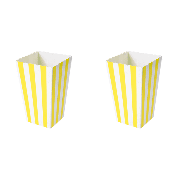 24 Uds. Cajas Palomitas Maíz para Suministros Fiestas Boda() Color Amarillo