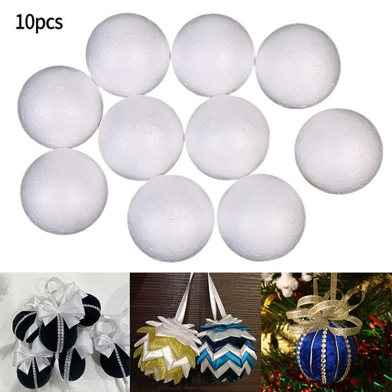 10 Pcs Party Solid Foam Ball Polystyrene Balls Round Tree White 50mm-100mm  UK