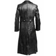 thumbnail image 3 of Chaqueta de cuero de abrigo medieval para hombre de cuero vintage de otoño e invierno, 3 of 6