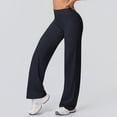 thumbnail image 4 of Women Workout Leggings No Front Seam Straight Leggings Black XL, 4 of 9