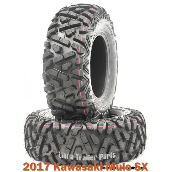 Set 2 WANDA UTV Tires 24x11-10 6PR for 2017 Kawasaki Mule SX Rear