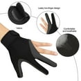 thumbnail image 4 of Guantes de Billar Sunnimix 3 Dedos Alta Elasticidad Correa Ajustable Negro, 4 of 8