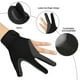 thumbnail image 4 of Guantes de billar de licra de 3 dedos, profesionales, antideslizantes para mano izquierda, para hombre y mujer. Negro, 4 of 8