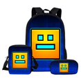 thumbnail image 1 of Cartoon School Bags Set Geometry Dash Student Book Bag Primary School Backpack For Girls Boys Kids Backpacks Children Schoolbag, 1 of 4