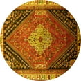 thumbnail image 1 of Ahgly Company Indoor Round Persian Yellow Traditional Area Rugs, 8' Round, 1 of 4