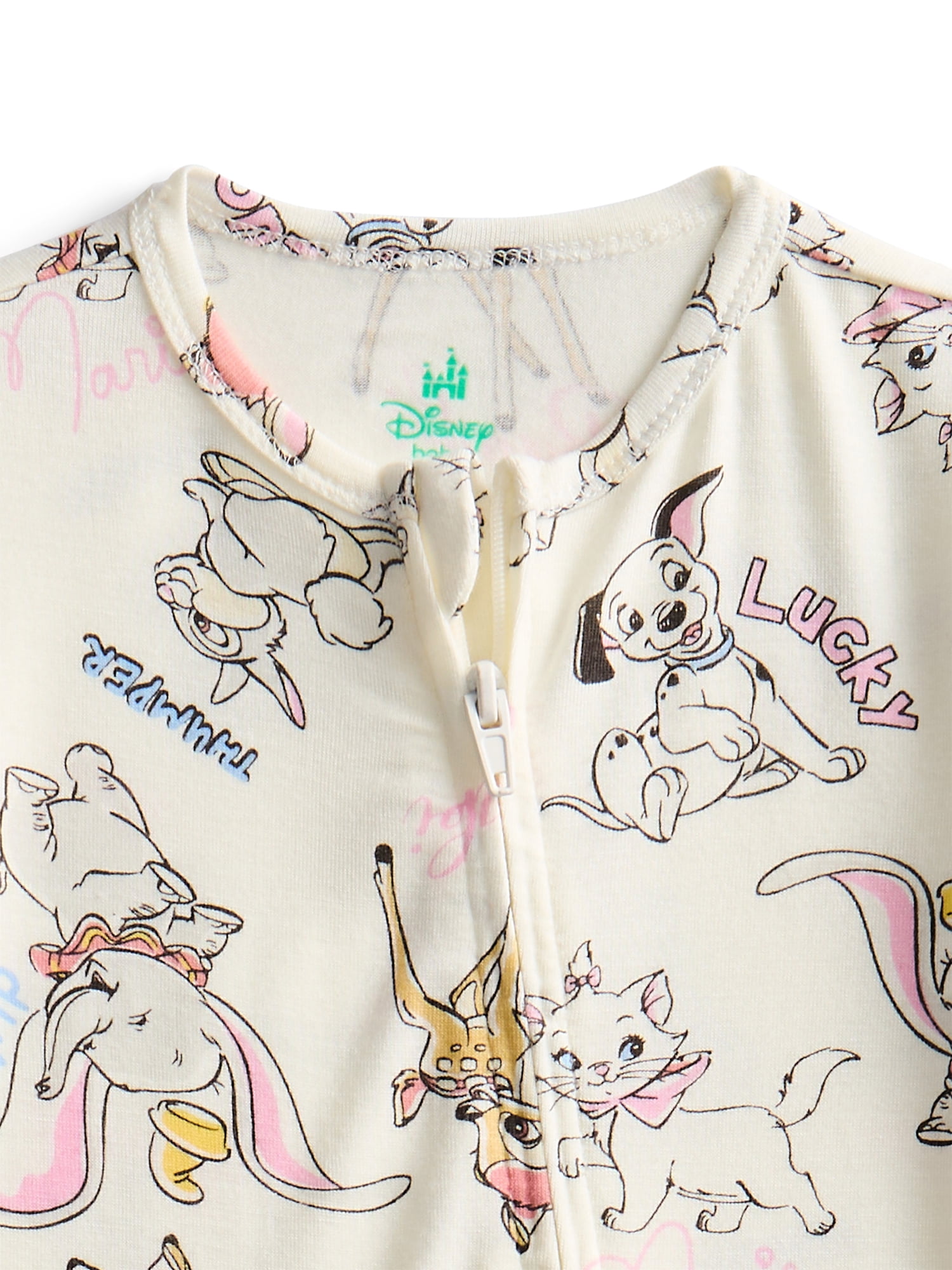 Character Baby Boys or Girls Cozy and Comfortable Viscose Two-Way Zip Footed Sleep 'N Play One-Piece Pajamas, Sizes 0M–6/9M