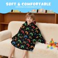 thumbnail image 5 of Game Controller Black Pattern Lamb Fleece Blanket Hoodies for Teens ,Teens Oversize Sherpa Wearable Hooded Blanket Sweatshirt with Super Pockets, 5 of 6