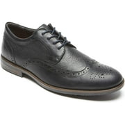 Rockport Men's Dustyn Wingtip Leather Lace Up Oxfords Black Size 13.0M