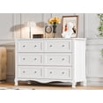 thumbnail image 4 of Ktaxon 6 Drawers Dresser Chests for Bedroom, Wood Chset of Drawers,Dressers Organizer for Bedroom, Living Room,Hallway, White, 4 of 32