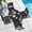 Black, variant on Serwall Outdoor 5-Piece Round Dining Set, HDPE All Weather Patio Dining Set for 4, 45" Round Dining Table and 4 Armless Dining Chairs, Black