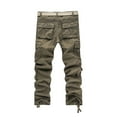 thumbnail image 5 of Dpytoraw Men's Cotton Pocket Overalls Long Pants Thick Pants Loose Wear Solid Color Pants, 5 of 5