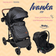 thumbnail image 2 of Carriola Bambineto Porta Bebé Autoasiento y pañalero Ivanka Eco negro, 2 of 9