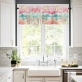 thumbnail image 2 of nqOlkjepod Western Boho Farmhouse Short Window Curtain Valances, Cactus Pink Green Nature Mountains Rod Pocket Kitchen Valances for Living Room Bedroom Bathroom Cafe, 1 Panel - 60" x 18", 2 of 8