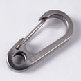thumbnail image 1 of Outdoor Titanium Alloy Carabiner Ring Key Chain Keychain Clip Hook Buckle Light, 1 of 1