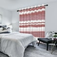 thumbnail image 3 of Nanqianyi Room Darkening Stripe Curtains for Bedroom, Window Thermal Insulated Grommet Drapes for Living Room, Dusty Bean Paste, 2 Panels, 42" x 84", 3 of 8