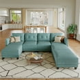thumbnail image 1 of LLappuil Modular Sectional Sofa, 7 Seat Modular Sectional Sofa with Storage, Faux Leather Waterproof Sofa for Living Room, 1 of 9
