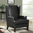 thumbnail image 1 of Coaster Faux Leather Wing Back Accent Chair with Nailhead Trim, 1 of 2