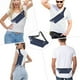 thumbnail image 5 of pstuiky Riñoneras para mujer y hombre impermeables cruzadas con 3 bolsillos con cremallera correa ajustable de talla grande para viajes ciclismo y correr., 5 of 6