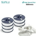 thumbnail image 4 of PLA 3D Printer Filament 1.75mm, SUNLU High Speed PLA Filament 1kg Bundle for 30-600mm/s Fast Printing, 3D Printer Filament High Speed PLA 5kg, Neatly Wound 1kg Spool, 5 Pack, White, 4 of 6