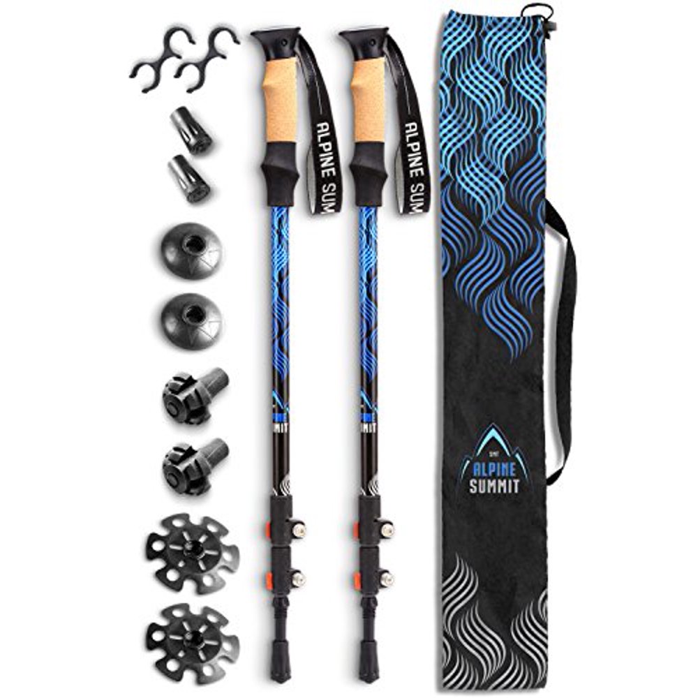 Alpine Summit Hiking Trekking Poles With Antishock Tips, Best 2 Piece
