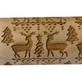 thumbnail image 3 of jifeng Christmas Biscuit Fondant Rolling Pin Deer Wooden Embossing Baking Cookies, 3 of 9