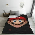 thumbnail image 2 of Lsque Mario Pattern Fuzzy Fleece Throw Blanket Extra Large,Super Soft,Fluffy and Warm Blankets for Couch,Bed,All Season Use (50"x40"), 2 of 7