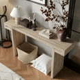 thumbnail image 4 of CQSXDA Wood Finish Console Table 60 Inches Long Rustic Farmhouse Style Entryway Sofa Table for Living Spaces, Natural Wood, 4 of 7