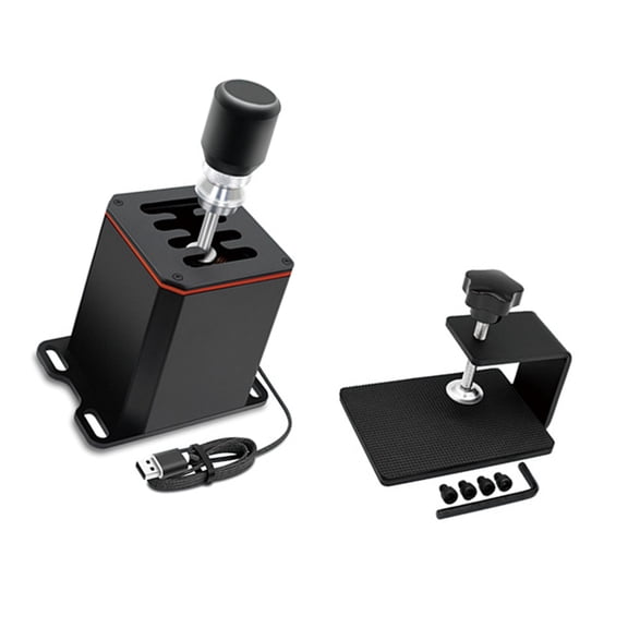 Miiottaa Simulators Shifter with Bracket for PC Racing Games Adjustable Racing Shifter