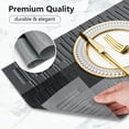 thumbnail image 3 of VCVCOO Placemats Set of 6 - Wipeable Heat Resistant Non-Slip Place Mats for Indoor/Outdoor Dining, Washable PVC Vinyl Woven Table Mats Grey Stripe, 3 of 10