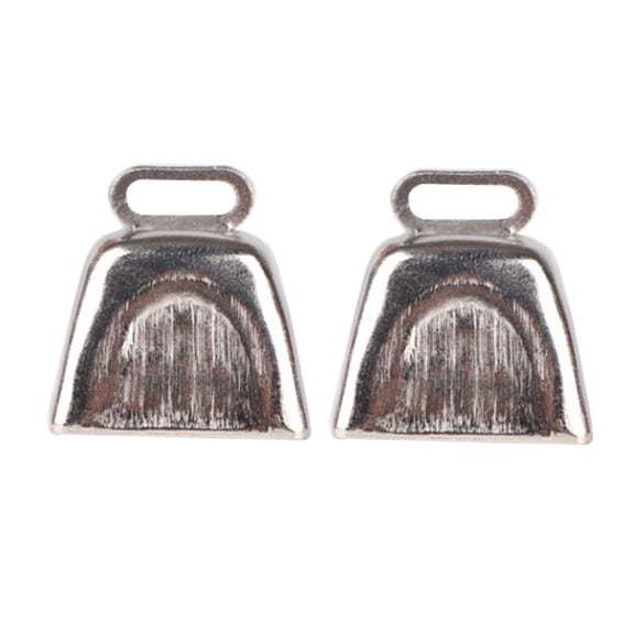 Soimiss Loud Cowbell Noisemaker Silver 8Pcs for Wedding and Birthday Party