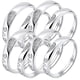 thumbnail image 1 of Anillos de Pareja LoveLoom 4Pares 8Pzas Talla 4x6.5 y 4x8mm 16.9 y 18.2Ø Circunferencia 53 y 57mm Circonia/Metal Plata., 1 of 2