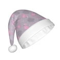 thumbnail image 2 of Fuzoiu Flamingo Print Santa Hat Christmas Hat for Adults,Santa Hats with Pompom, Unisex Xmas Holiday Hat for Christmas New Year Festive Party Supplies, 2 of 6