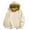 Beige #, variant on Chiccall Mens Hoodie with Detachable Fleece Casual Drawstring Hooded Fleece Lined Full Zip Sweatshirts with Pocket