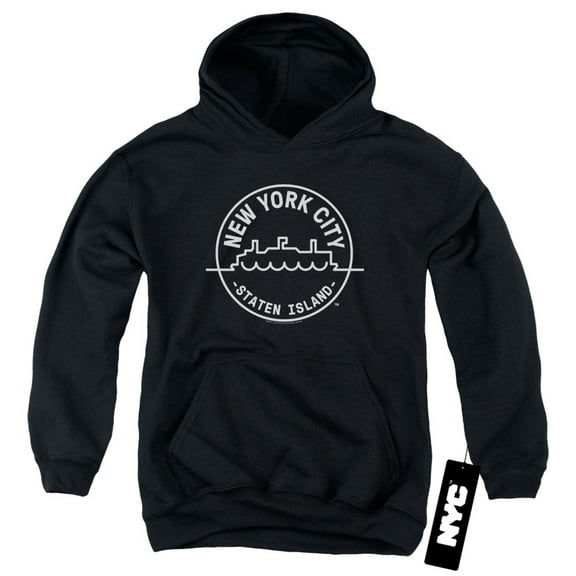 New York City See Nyc Staten Island Youth Pullover Hoodie Sweatshirt Black