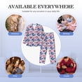 thumbnail image 7 of KLL blue record rock Skull Sleepwear Mens Flannel Pajamas,Long Cotton Pj Set, 7 of 7