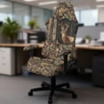 thumbnail image 5 of Whosucclay Elk Hunting Camo Print Gaming Chair Cover with Armrest Covers 4 Pcs Stretch Racing Computer Chair Slipcover Set Rotating Desk Chairs Protector Cover for Pets, 5 of 8