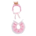 thumbnail image 4 of Bandana para gatos jinwen bufanda de encaje para mascotas con sombrero de corona, 4 of 8
