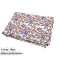 thumbnail image 5 of Floral Floor Pillow Lounger Cover, Vintage Colorful Flowers and Curls on White Background Romantic Spring Pattern Print, Nap Mat Printed Fabric Case for 5 Pillows, 88" x 27", Multicolor, by Ambesonne, 5 of 5