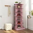 thumbnail image 2 of Glavbiku 360° Rotating Shoe Rack Tower,6-Tiers Shoe Organizer for Entryway,Spinning Storage,Pink, 2 of 10