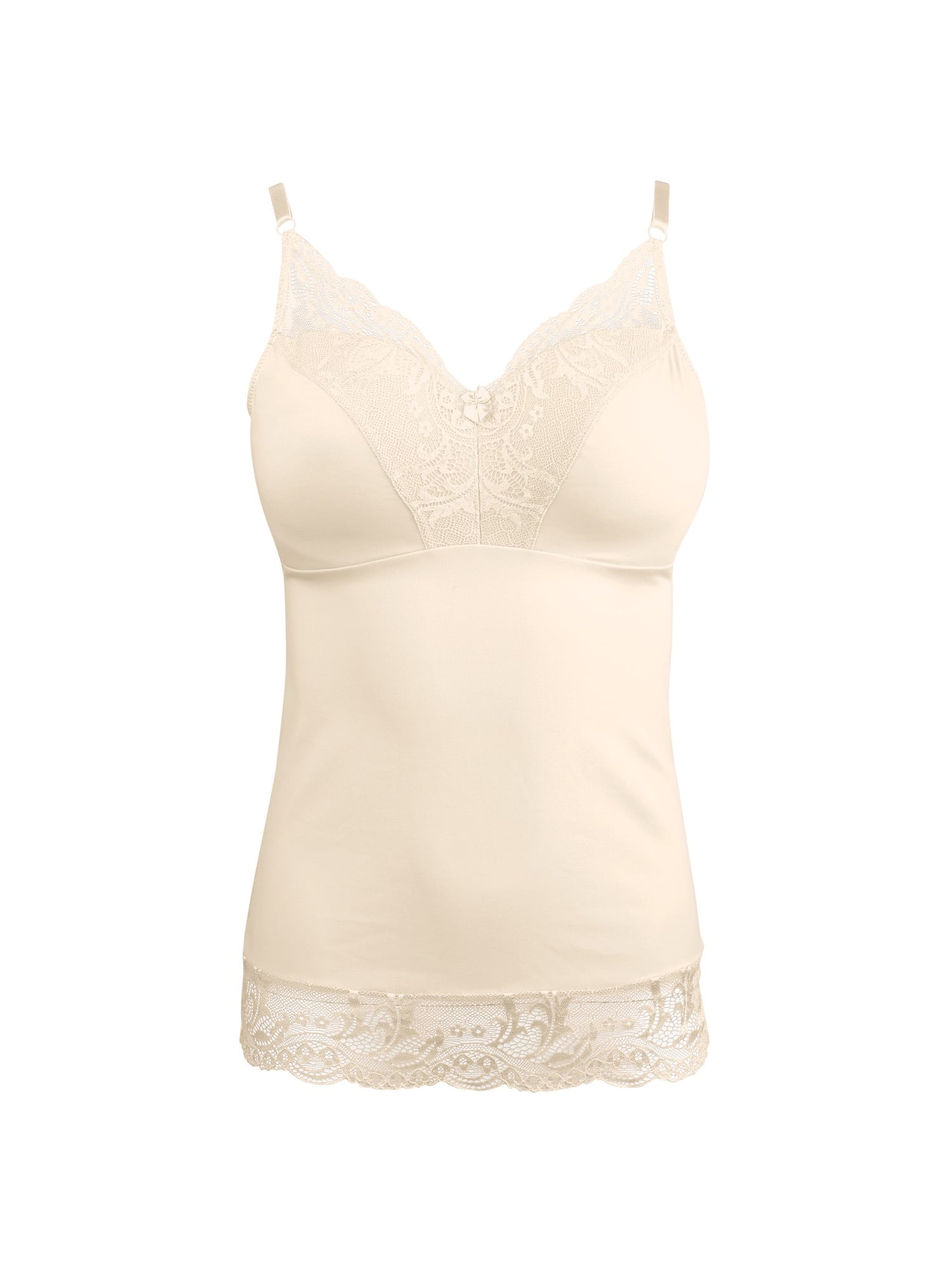 Ahh By Rhonda Shear Pin Up Lace Shaping Camisole With Built In Molded