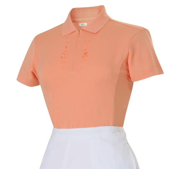 Monterey Club Women's Performance Solid Zip Golf Polo Shirt #2146