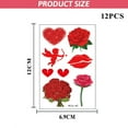 thumbnail image 3 of 12 Sheets Waterproof Lasting Tattoo Stickers Water Transfer Temporary Tattoos, Valentine's Day Body Fake Tattoos, 3 of 5
