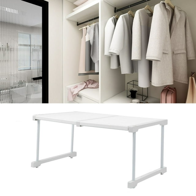 Expandable Cabinet Shelf Organizer, Stackable Adjustable Expandable Organizer Riser, Pantry Storage Shelves for Kitchen Cabinet, Pantry Cupboard, Under Sink, Countertop
